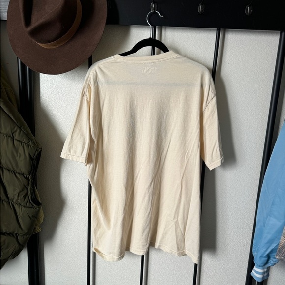 Ascot & Hart ivory blue Dallas graphic oversized T-shirt tee shirt top vintage - Picture 4 of 4